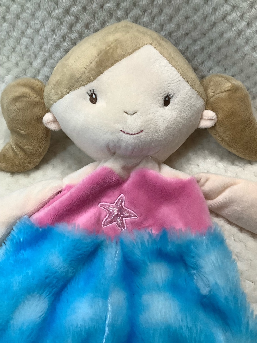 Baby GANZ Plush Millie Mermaid Lovey Flat A Pat Doll Snuggler Lovey Security Toy - Picture 5 of 11